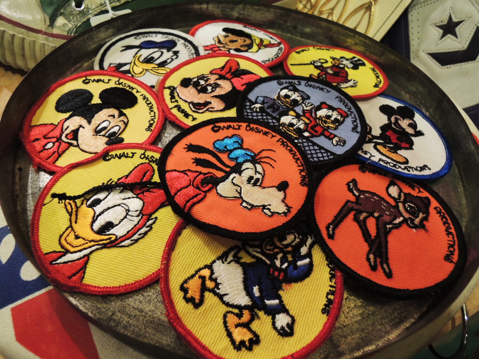 Walt Disney Production Patches Lot Container