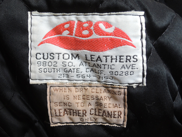 70's ABC CUSTOM LEATHER jacket - rare color: container