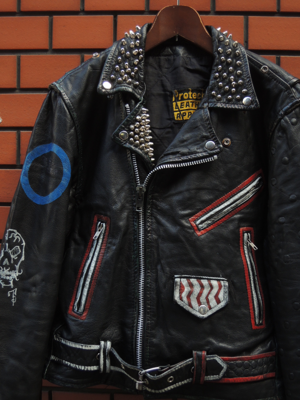 70 ～ 80's Protech LEATHER APPAREL riders jacket: container